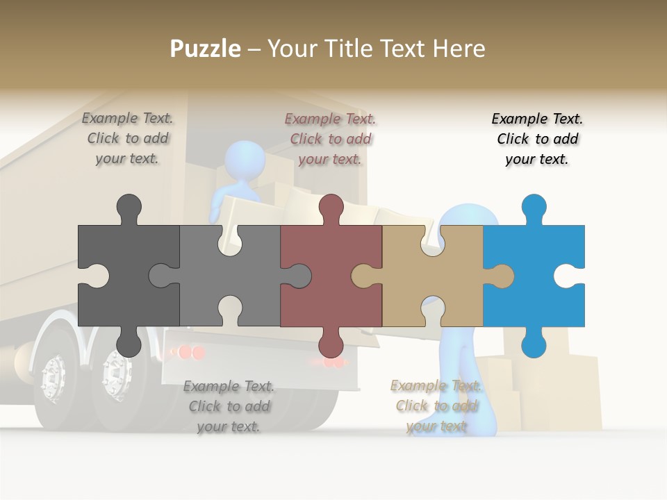 A Person Pushing A Large Box On The Back Of A Truck PowerPoint Template