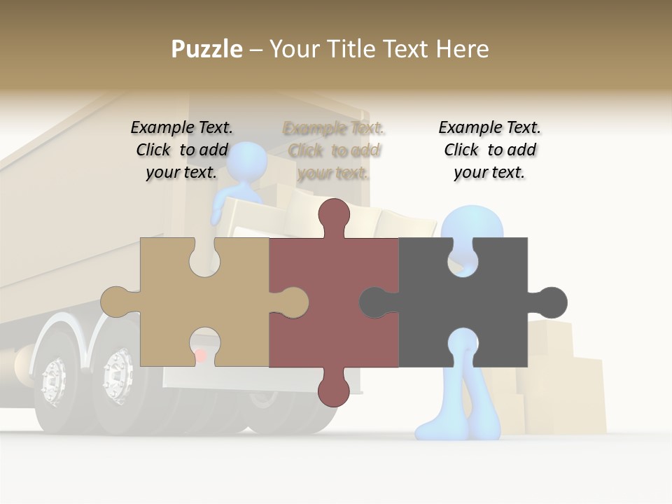 A Person Pushing A Large Box On The Back Of A Truck PowerPoint Template