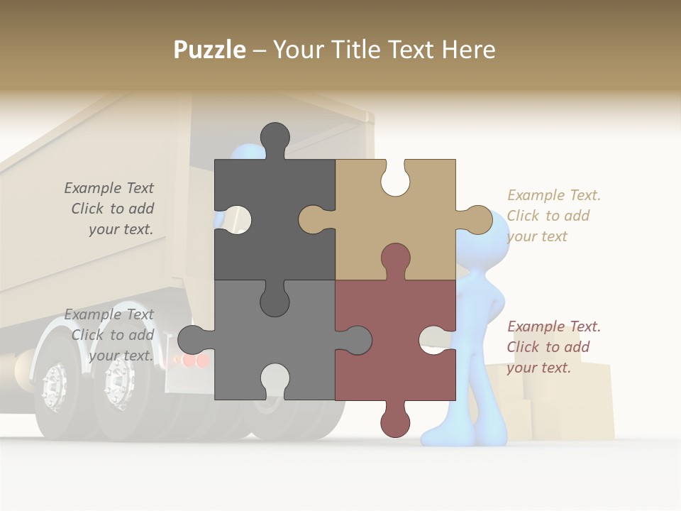 A Person Pushing A Large Box On The Back Of A Truck PowerPoint Template