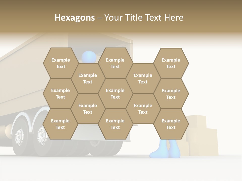 A Person Pushing A Large Box On The Back Of A Truck PowerPoint Template