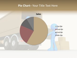 A Person Pushing A Large Box On The Back Of A Truck PowerPoint Template