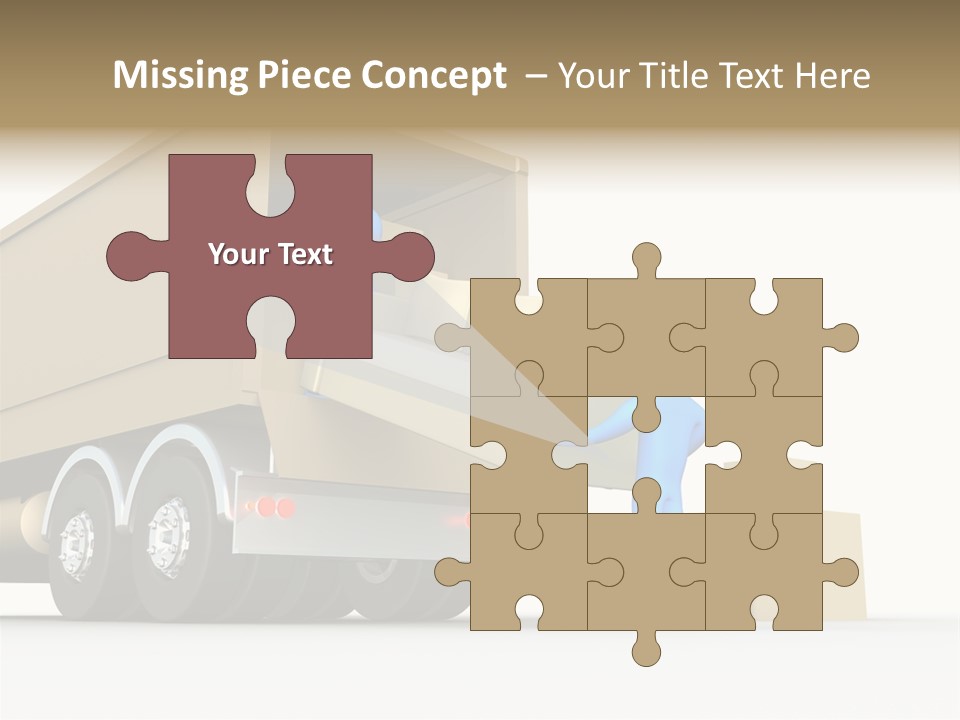 A Person Pushing A Large Box On The Back Of A Truck PowerPoint Template