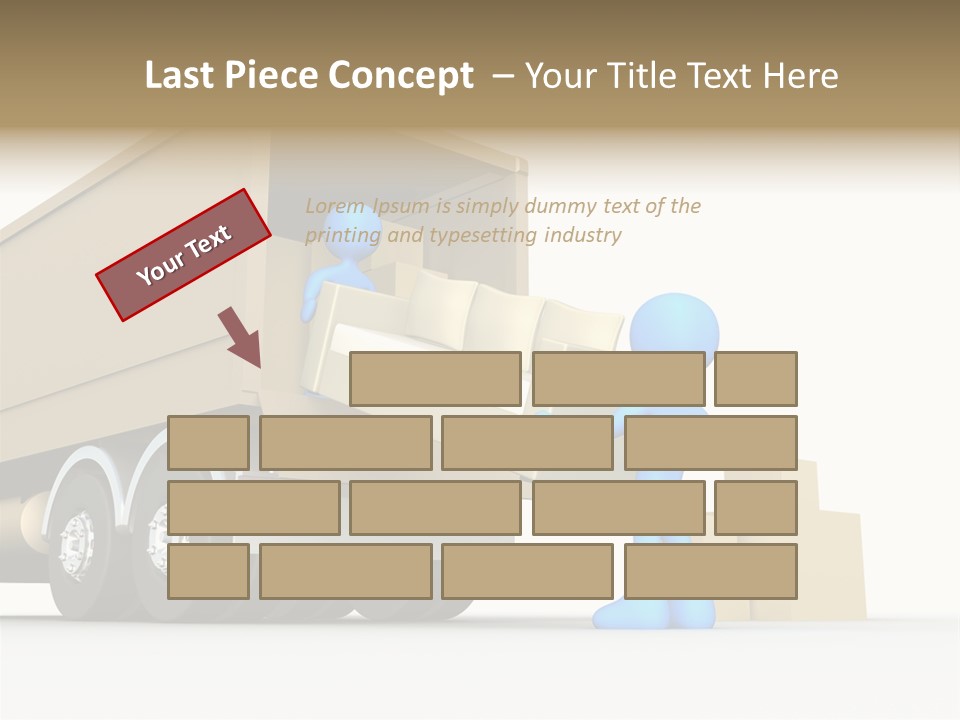 A Person Pushing A Large Box On The Back Of A Truck PowerPoint Template