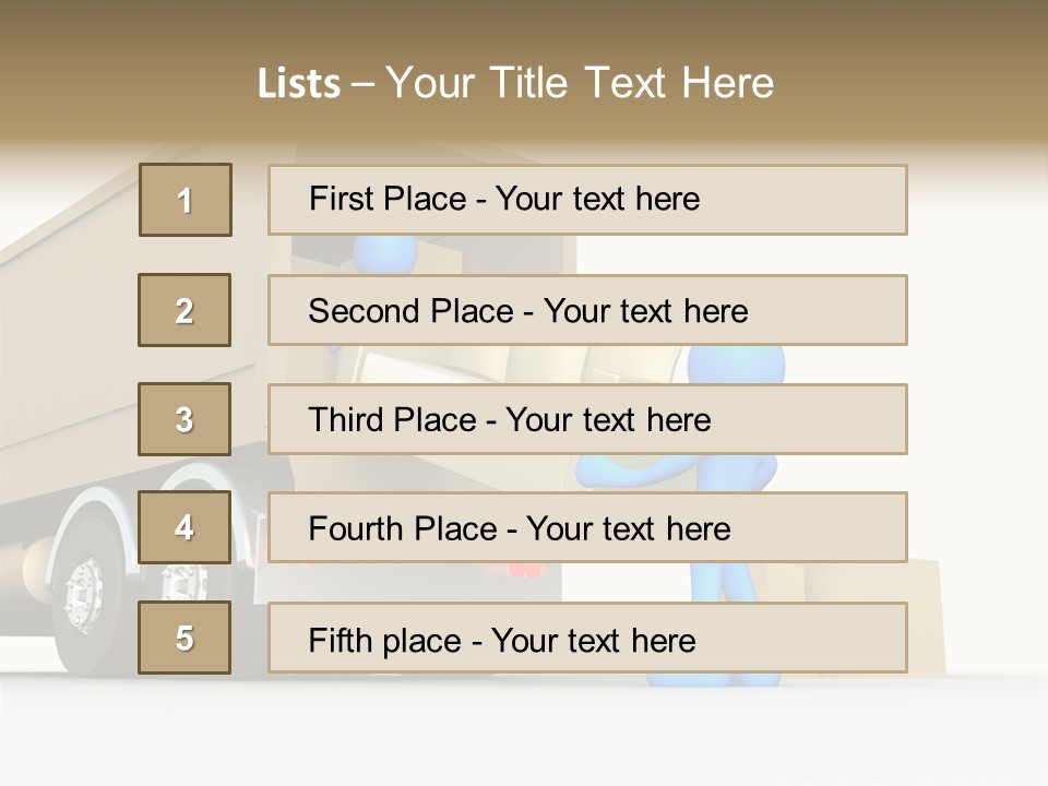 A Person Pushing A Large Box On The Back Of A Truck PowerPoint Template