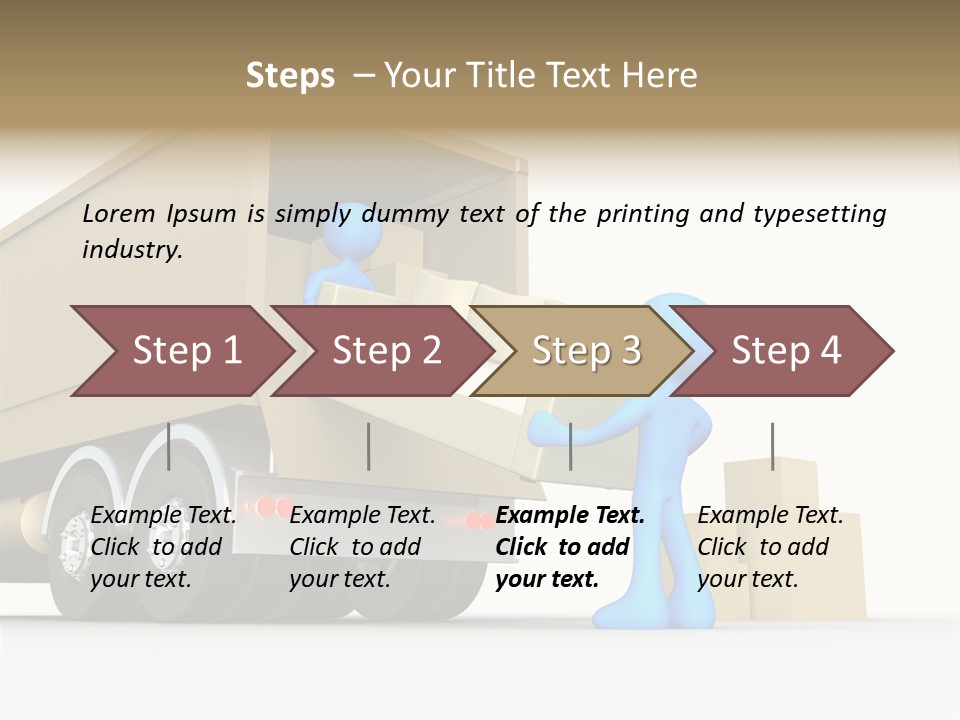 A Person Pushing A Large Box On The Back Of A Truck PowerPoint Template
