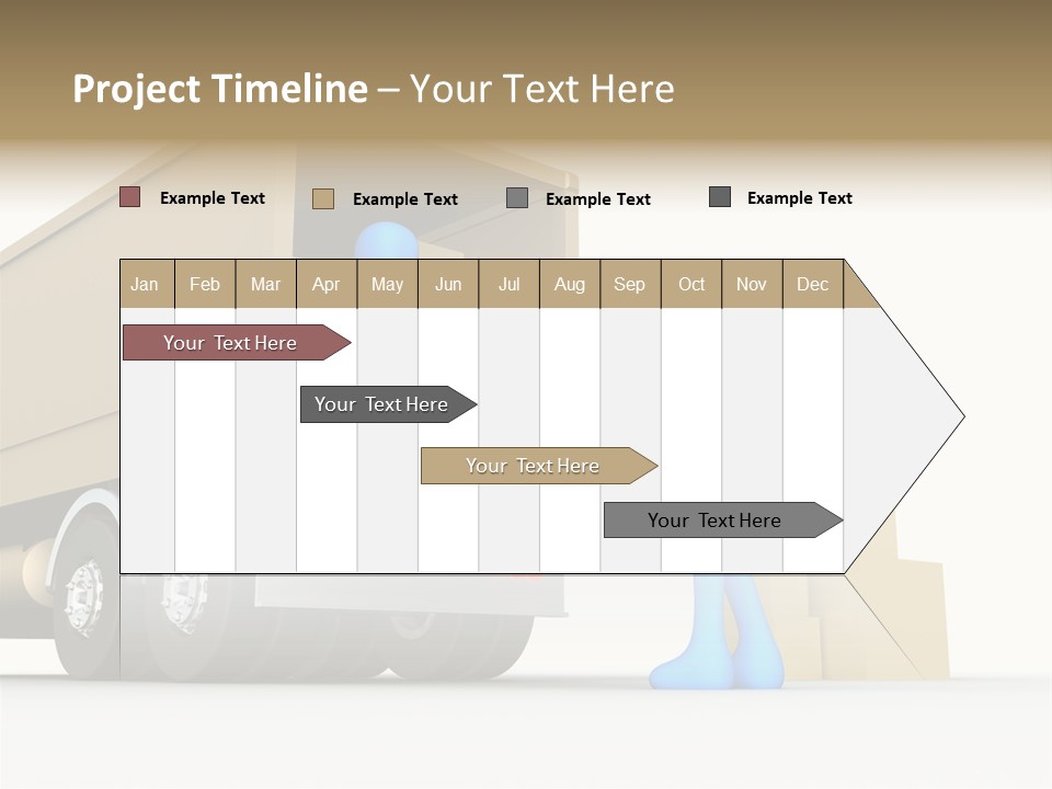 A Person Pushing A Large Box On The Back Of A Truck PowerPoint Template