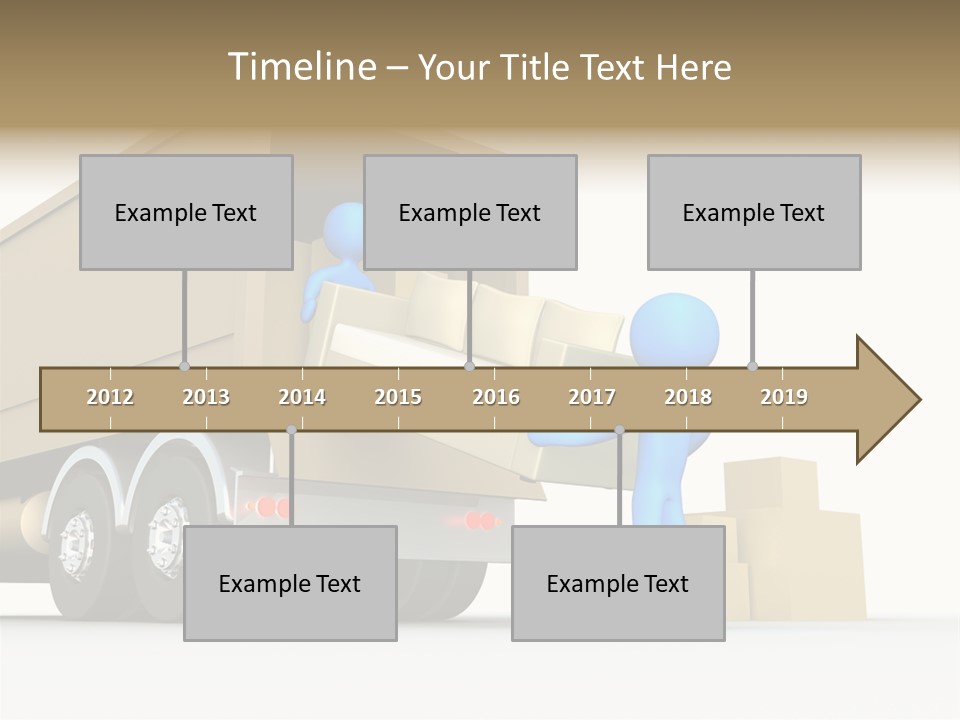 A Person Pushing A Large Box On The Back Of A Truck PowerPoint Template