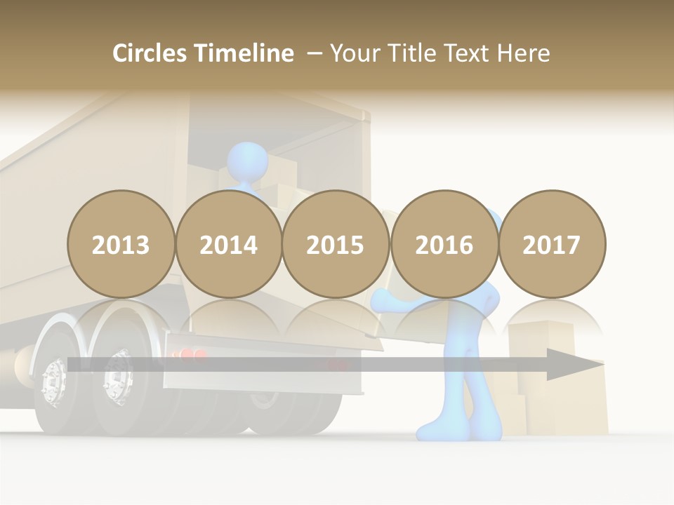 A Person Pushing A Large Box On The Back Of A Truck PowerPoint Template