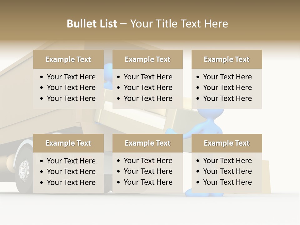 A Person Pushing A Large Box On The Back Of A Truck PowerPoint Template