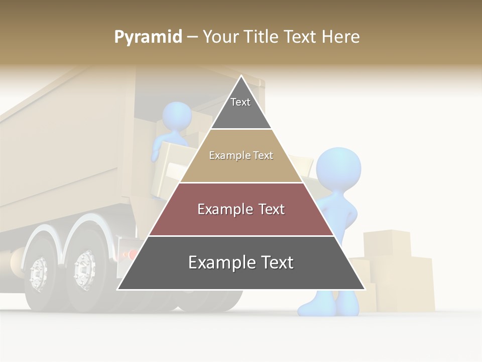 A Person Pushing A Large Box On The Back Of A Truck PowerPoint Template