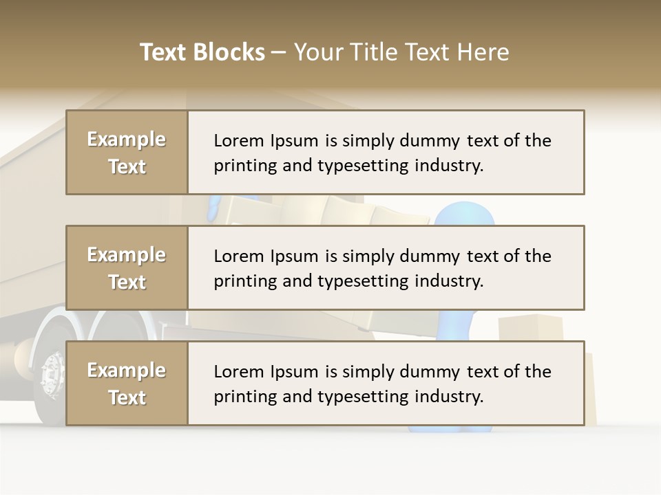 A Person Pushing A Large Box On The Back Of A Truck PowerPoint Template