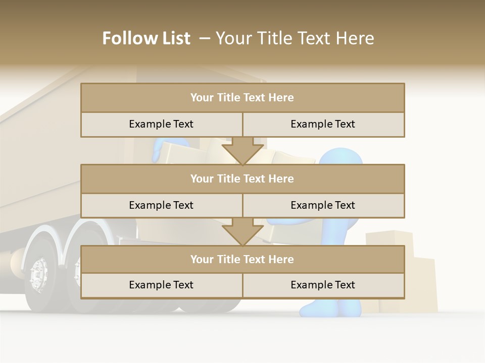 A Person Pushing A Large Box On The Back Of A Truck PowerPoint Template