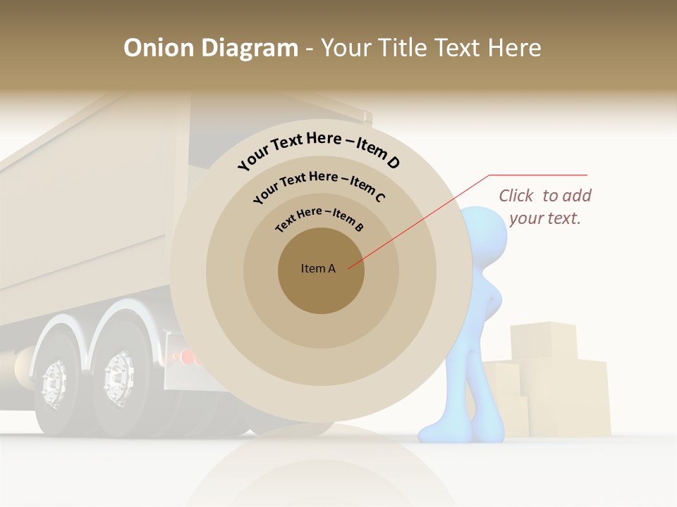 A Person Pushing A Large Box On The Back Of A Truck PowerPoint Template