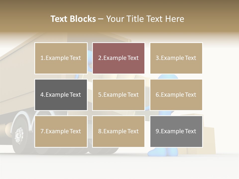 A Person Pushing A Large Box On The Back Of A Truck PowerPoint Template