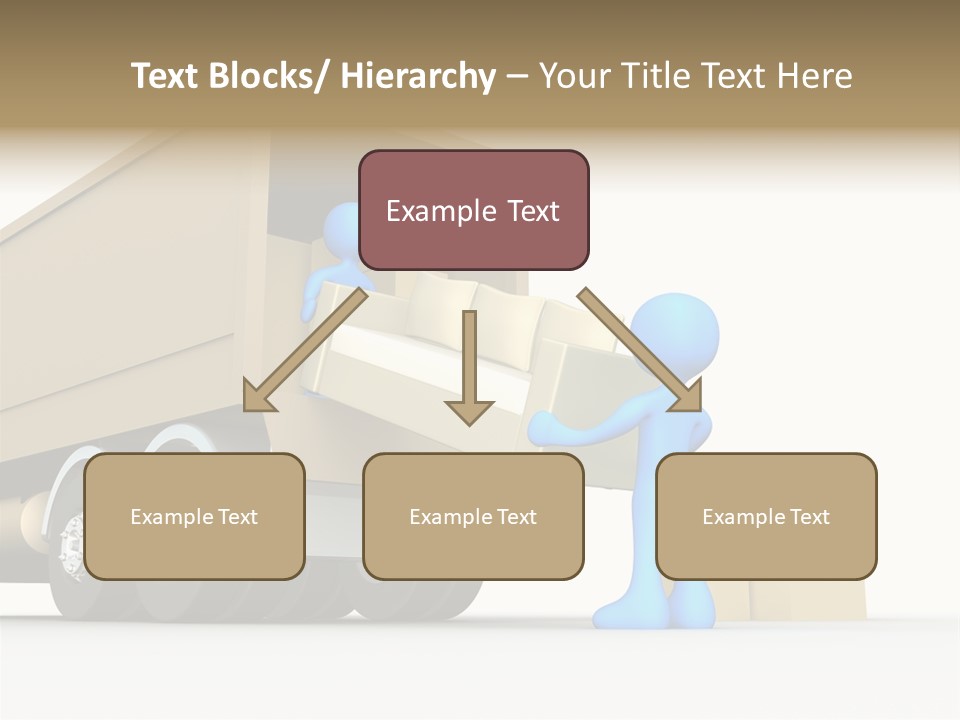 A Person Pushing A Large Box On The Back Of A Truck PowerPoint Template