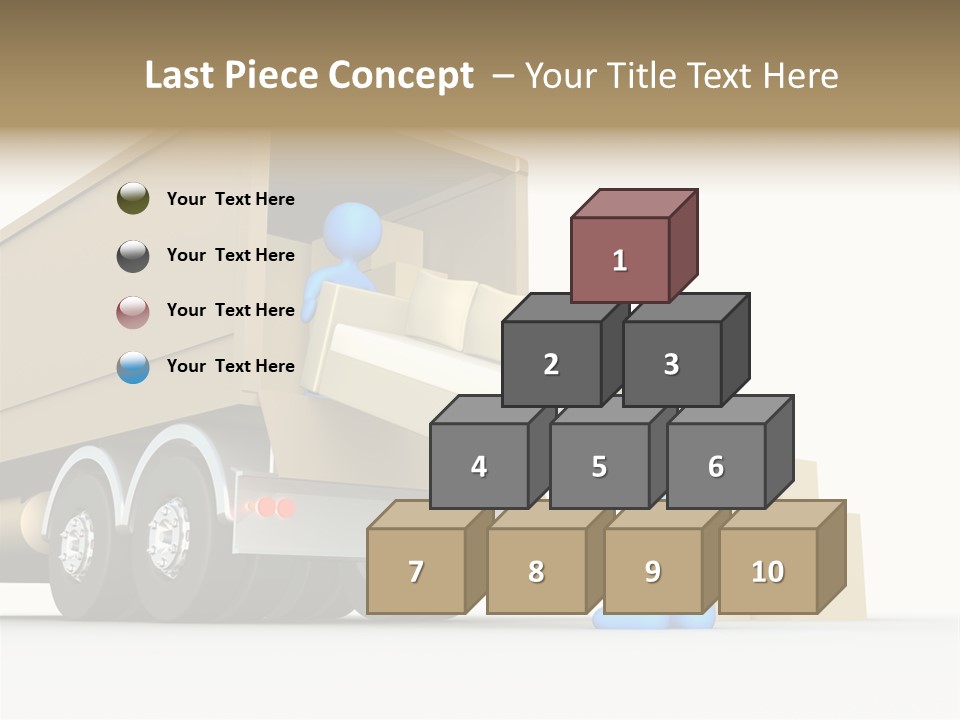 A Person Pushing A Large Box On The Back Of A Truck PowerPoint Template