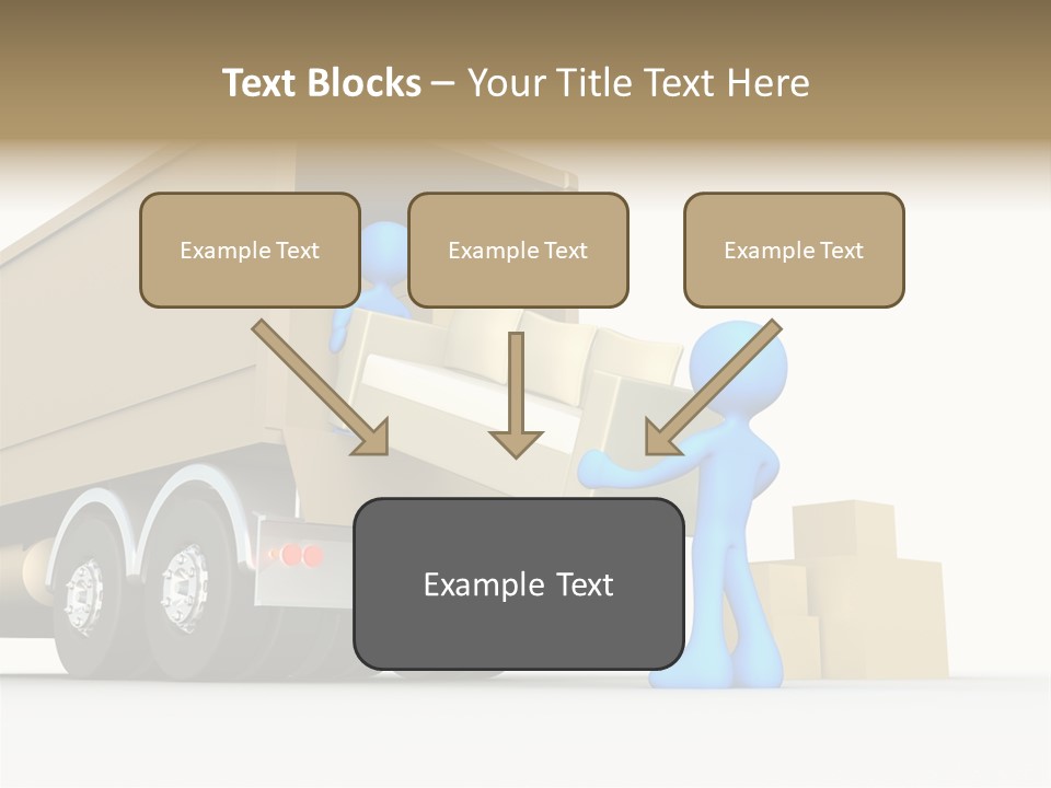 A Person Pushing A Large Box On The Back Of A Truck PowerPoint Template
