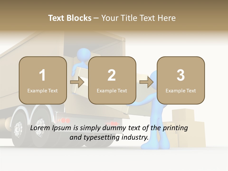 A Person Pushing A Large Box On The Back Of A Truck PowerPoint Template