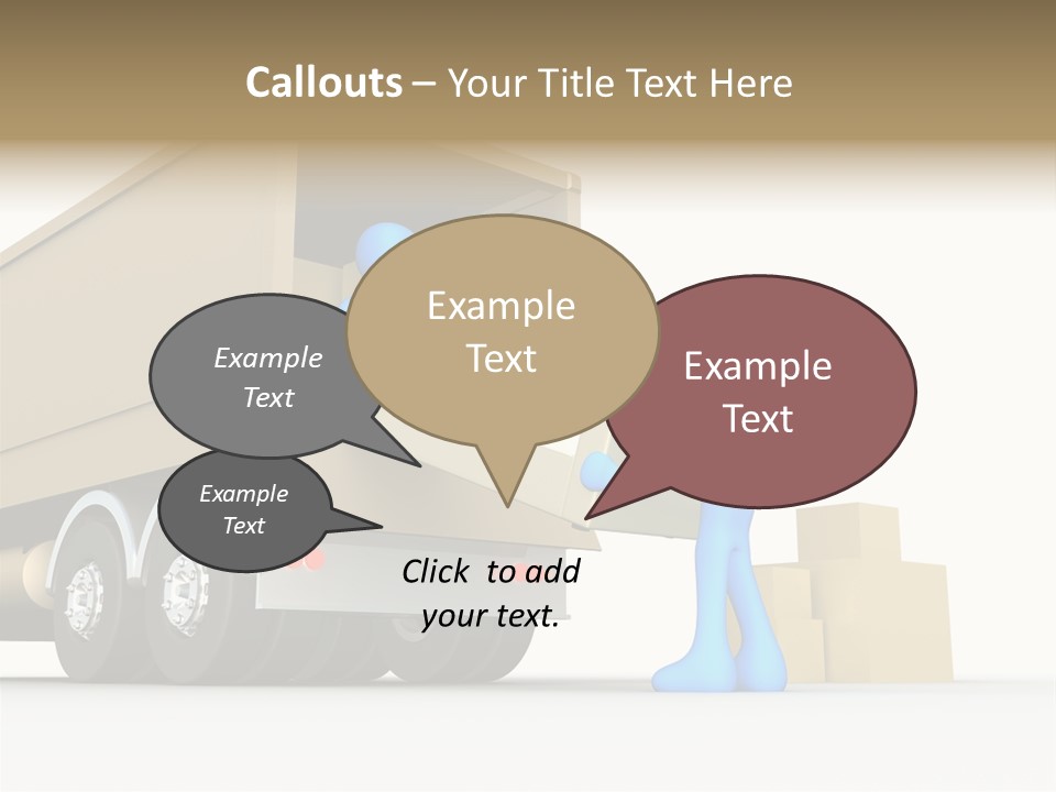 A Person Pushing A Large Box On The Back Of A Truck PowerPoint Template