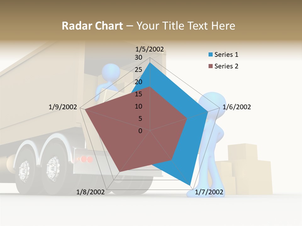 A Person Pushing A Large Box On The Back Of A Truck PowerPoint Template