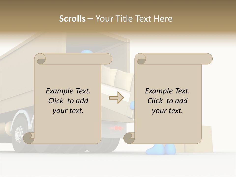 A Person Pushing A Large Box On The Back Of A Truck PowerPoint Template
