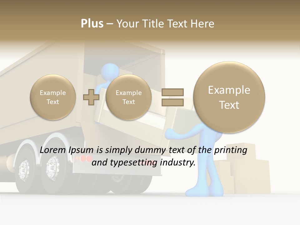 A Person Pushing A Large Box On The Back Of A Truck PowerPoint Template