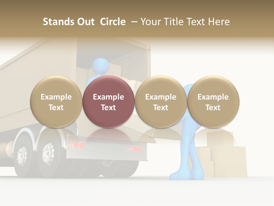 A Person Pushing A Large Box On The Back Of A Truck PowerPoint Template