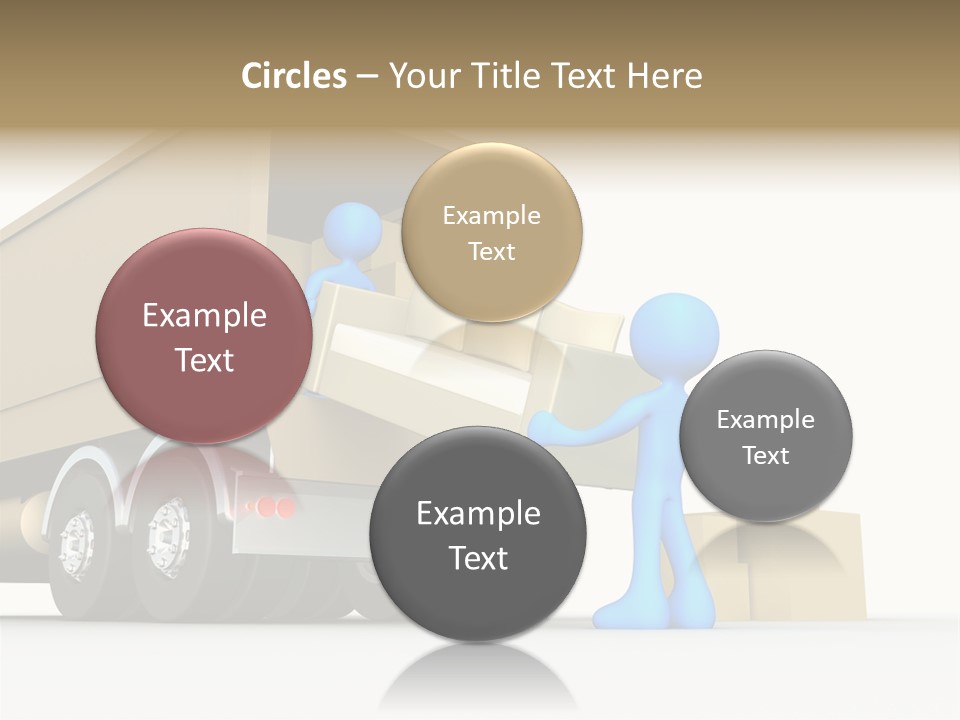 A Person Pushing A Large Box On The Back Of A Truck PowerPoint Template