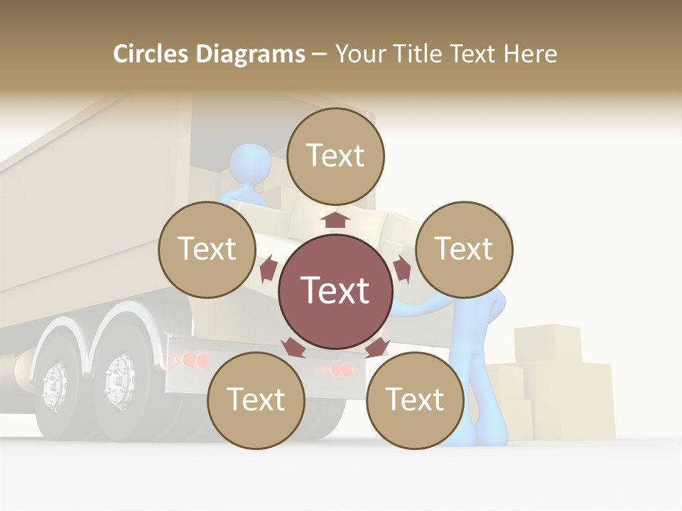 A Person Pushing A Large Box On The Back Of A Truck PowerPoint Template