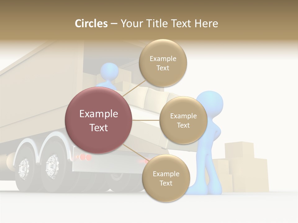 A Person Pushing A Large Box On The Back Of A Truck PowerPoint Template