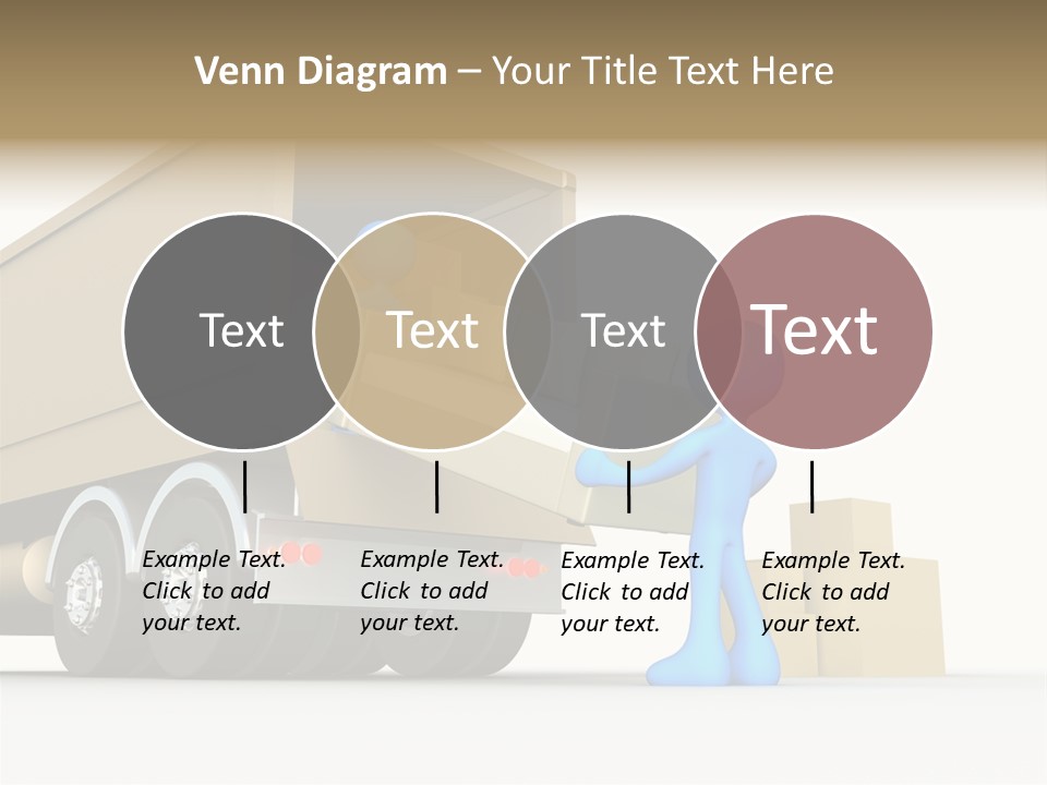 A Person Pushing A Large Box On The Back Of A Truck PowerPoint Template
