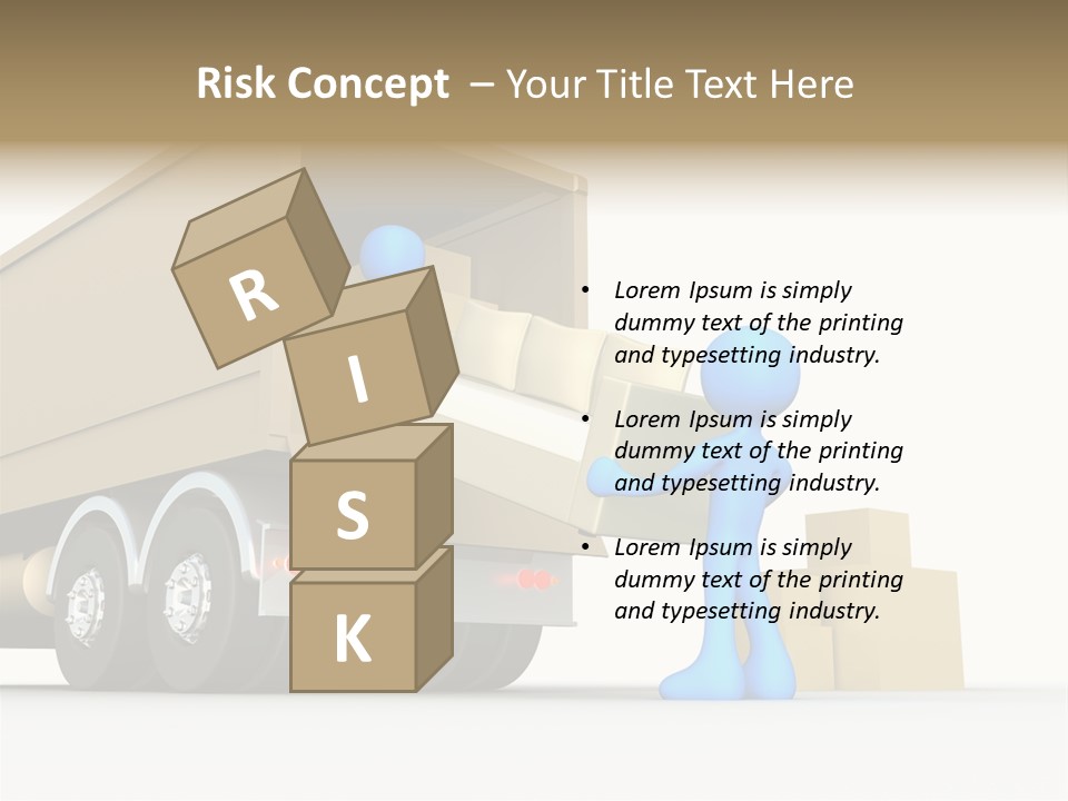 A Person Pushing A Large Box On The Back Of A Truck PowerPoint Template