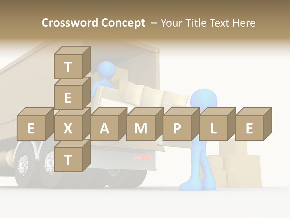 A Person Pushing A Large Box On The Back Of A Truck PowerPoint Template