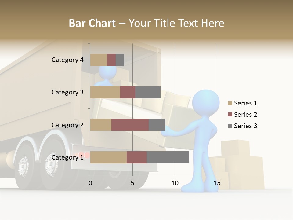 A Person Pushing A Large Box On The Back Of A Truck PowerPoint Template