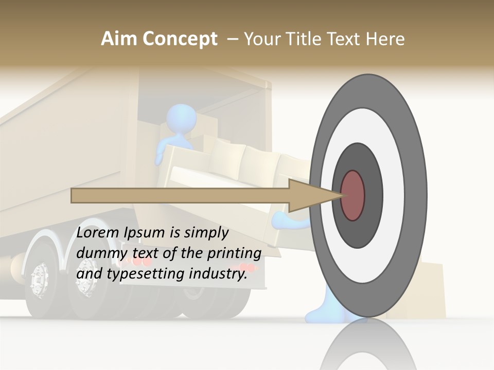 A Person Pushing A Large Box On The Back Of A Truck PowerPoint Template