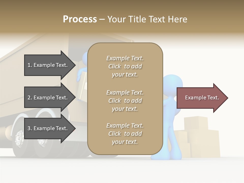 A Person Pushing A Large Box On The Back Of A Truck PowerPoint Template