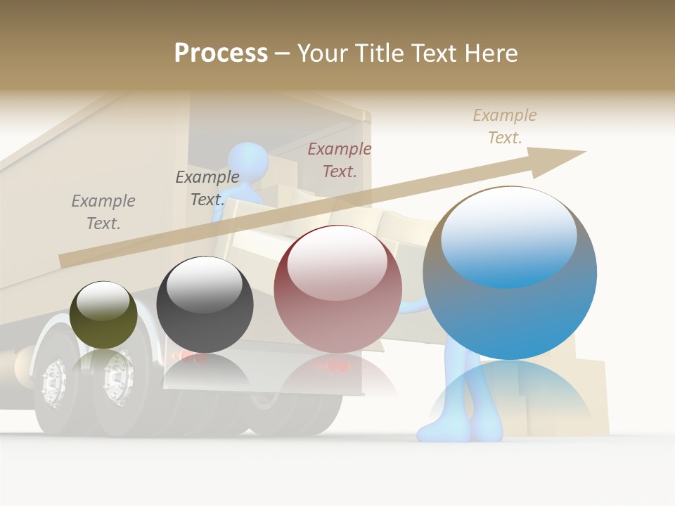 A Person Pushing A Large Box On The Back Of A Truck PowerPoint Template