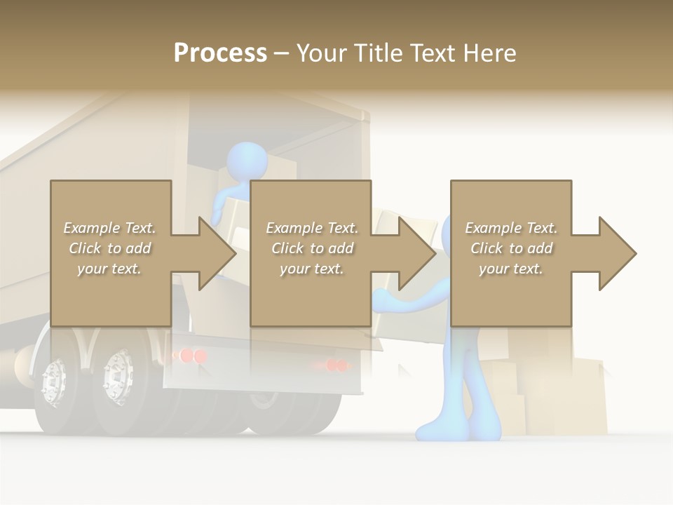 A Person Pushing A Large Box On The Back Of A Truck PowerPoint Template