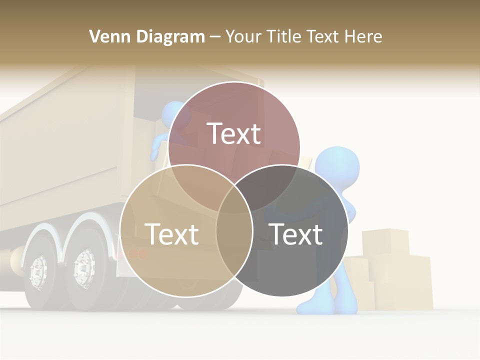 A Person Pushing A Large Box On The Back Of A Truck PowerPoint Template