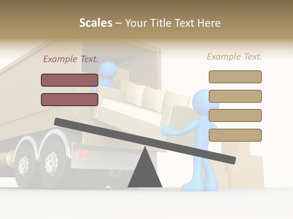 A Person Pushing A Large Box On The Back Of A Truck PowerPoint Template