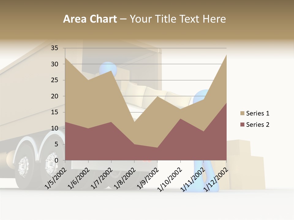 A Person Pushing A Large Box On The Back Of A Truck PowerPoint Template