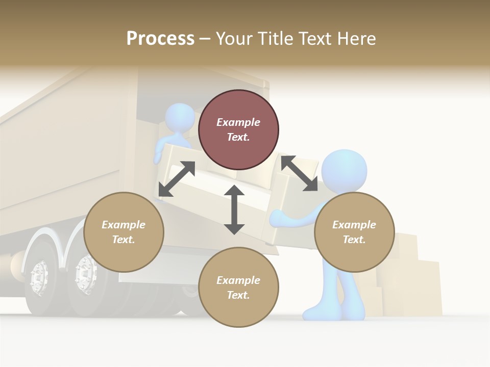 A Person Pushing A Large Box On The Back Of A Truck PowerPoint Template