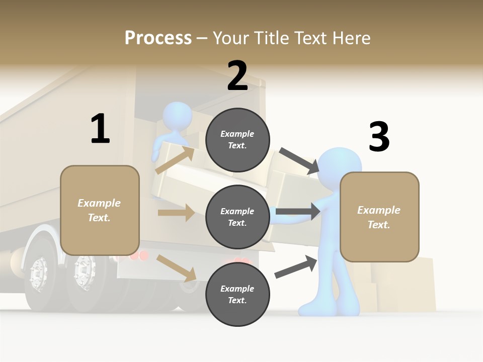 A Person Pushing A Large Box On The Back Of A Truck PowerPoint Template