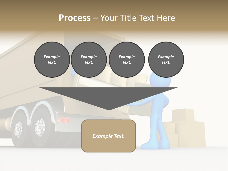 A Person Pushing A Large Box On The Back Of A Truck PowerPoint Template