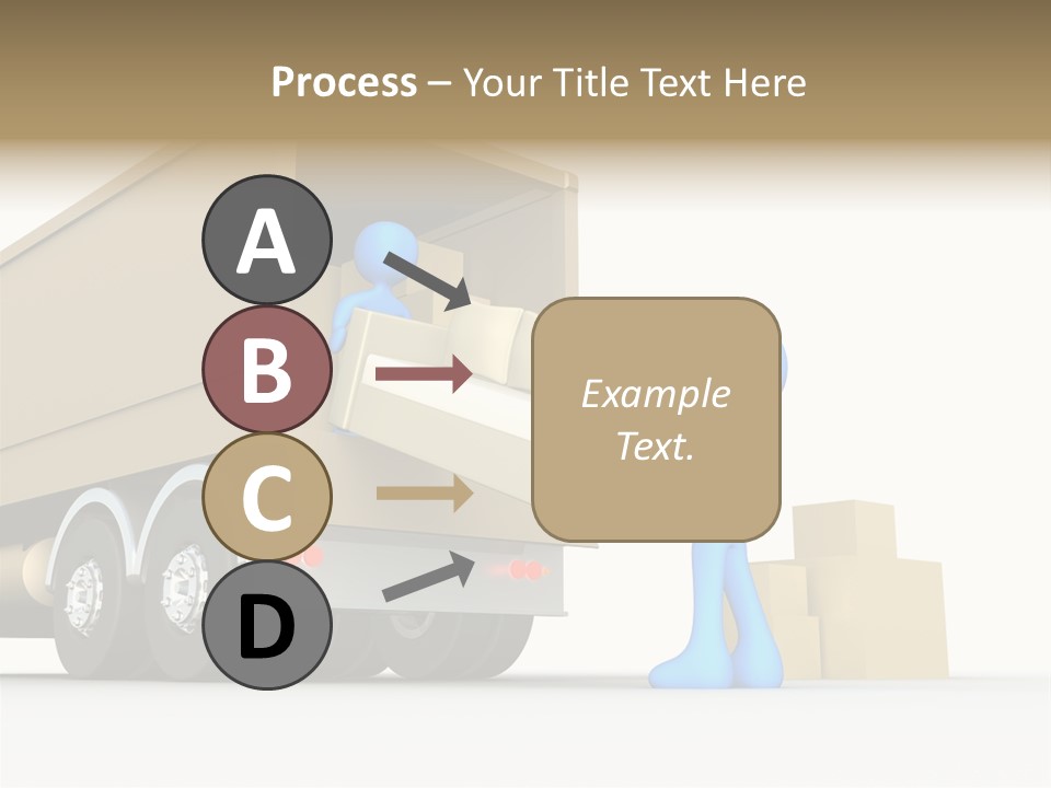 A Person Pushing A Large Box On The Back Of A Truck PowerPoint Template