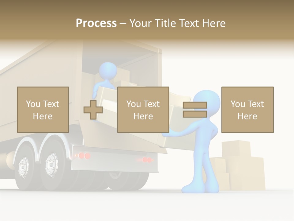 A Person Pushing A Large Box On The Back Of A Truck PowerPoint Template