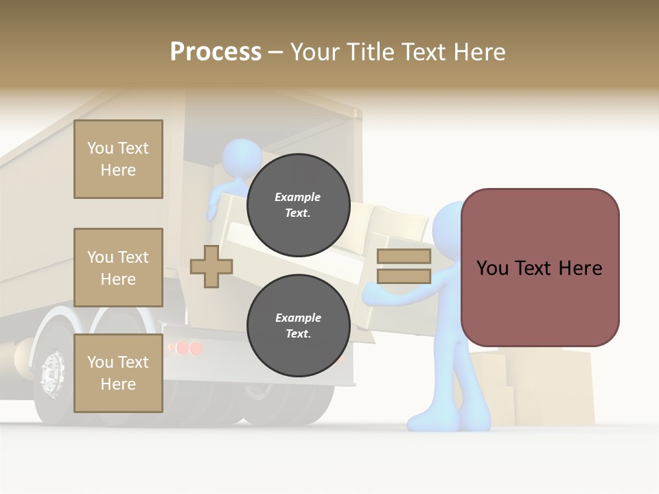 A Person Pushing A Large Box On The Back Of A Truck PowerPoint Template