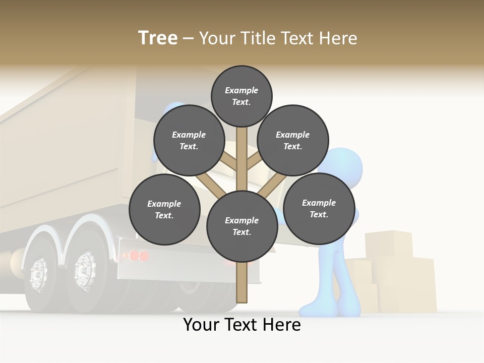 A Person Pushing A Large Box On The Back Of A Truck PowerPoint Template