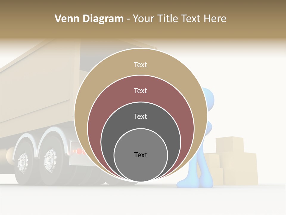 A Person Pushing A Large Box On The Back Of A Truck PowerPoint Template