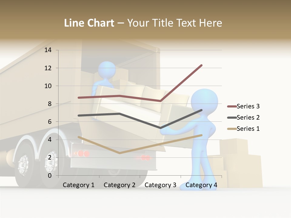 A Person Pushing A Large Box On The Back Of A Truck PowerPoint Template